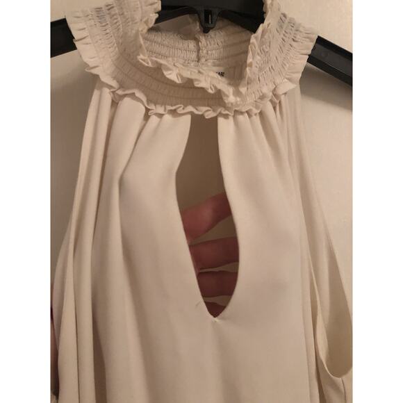 Amanda Uprichard Kimmie Mini Dress Ivory Keyhole Neckline size Large - Picture 4 of 7